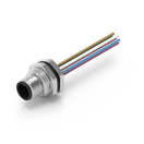 WR-CIRCM12 Screw Mating Panel Male Metal Shell Rear Nut