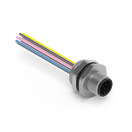 WR-CIRCM12 Screw Mating Panel Male Metal Shell Rear Nut