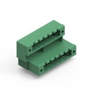 WR-TBL Series 3205 - 5.08 mm Double Level Horizontal Male PCB Header with closed Flanges & Nut Type