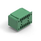 WR-TBL Serie 3283 - 3.81 mm Double Level Horizontal Male PCB Header with Flanges & Nut Type