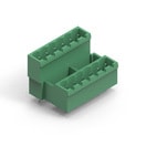 WR-TBL Series 3365 - 5.08 mm Double Level Vertical Header with Flanges