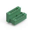 WR-TBL Series 3375 - 5.08 mm Double Level Vertical Male PCB Header w. Flanges & Nut Type