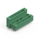 WR-TBL Series 3375 - 5.08 mm Double Level Vertical Male PCB Header w. Flanges & Nut Type