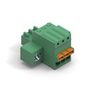 WR-TBL Series 381 - 2.50 mm Vertical CAB Entry Plug Screwless with Flanges