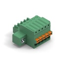 WR-TBL Series 381 - 2.50 mm Vertical CAB Entry Plug Screwless with Flanges