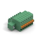 WR-TBL Series 381 - 2.50 mm Vertical CAB Entry Plug Screwless with Flanges