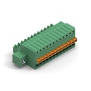 WR-TBL Series 381 - 2.50 mm Vertical CAB Entry Plug Screwless with Flanges