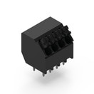 WR-TBL Series 4101 - Screwless Push In 3.5mm pitch - 45° cable entry - THT