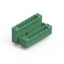 WR-TBL Series 3375 - 5.08 mm Double Level Vertical Male PCB Header w. Flanges & Nut Type