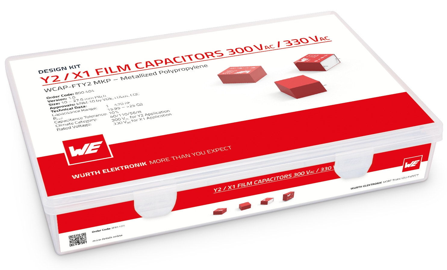 Design Kit WCAP-FTY2 / X1 Film Capacitors 300 VAC / 330 VAC