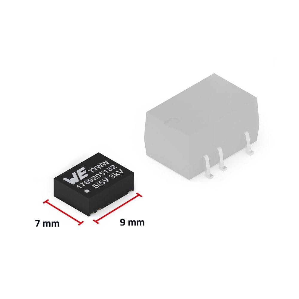 CM MagI³C-FIMM Size Comparison Size comparison of the WE-FIMM to a standard product