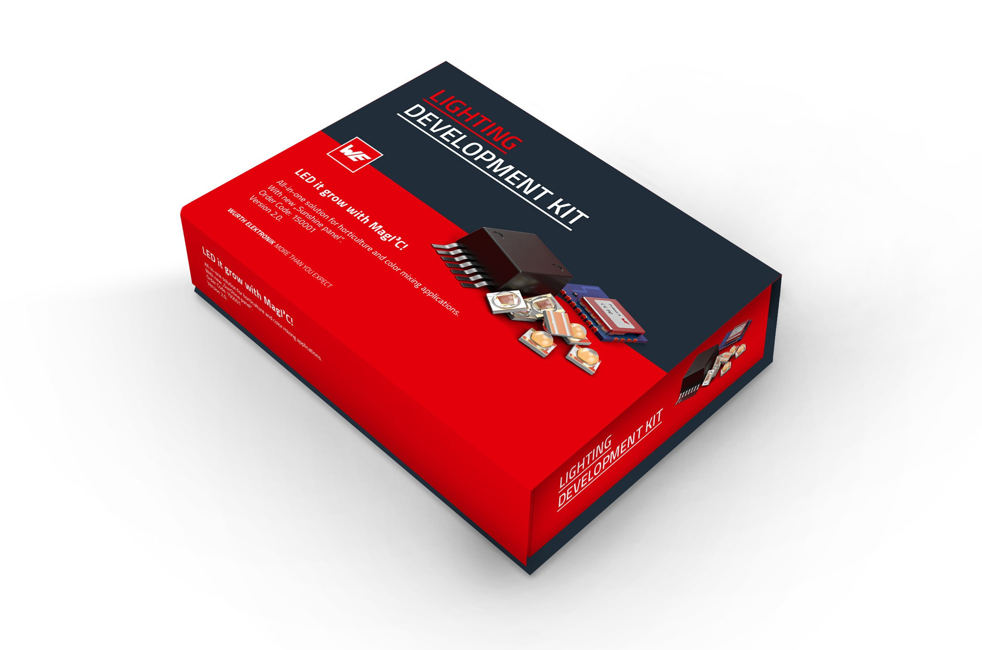 Lighting development kit Box with products for lighting development kit