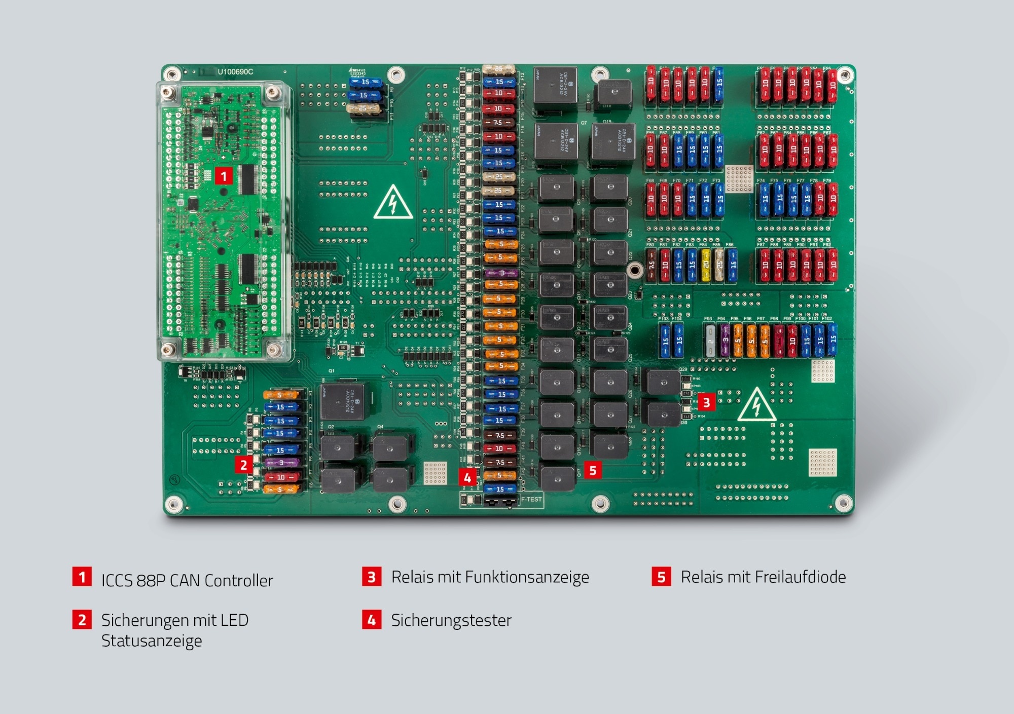 Produktbild  Zentralelektrik für den Kunden Krone Aufbau der Zentralelektrik für den Kunden Krone mit ICCS 88P CAN Controller