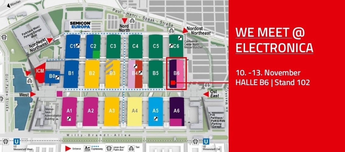 CBT hall plan electronica 2026 Halle B6 Stand 102