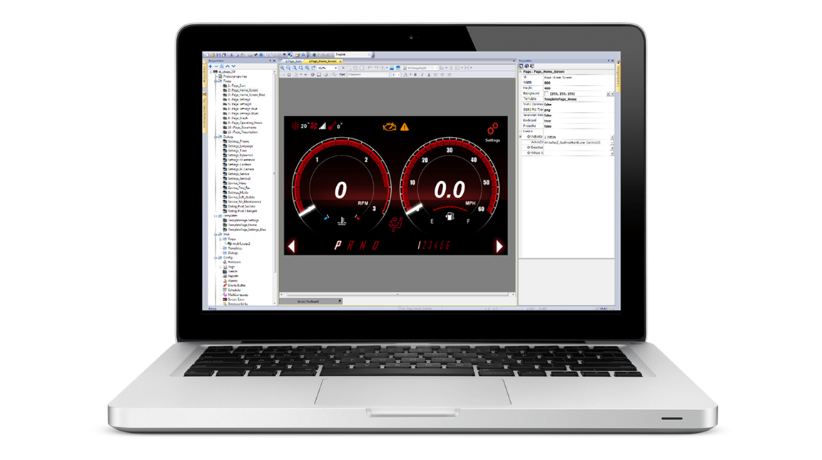 Laptop with the software tool WEcabin Designer Laptop with the software tool WEcabin Designer