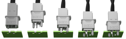 Contacting of a printed circuit board with the SKEDD technology Contacting of a printed circuit board with the SKEDD technology