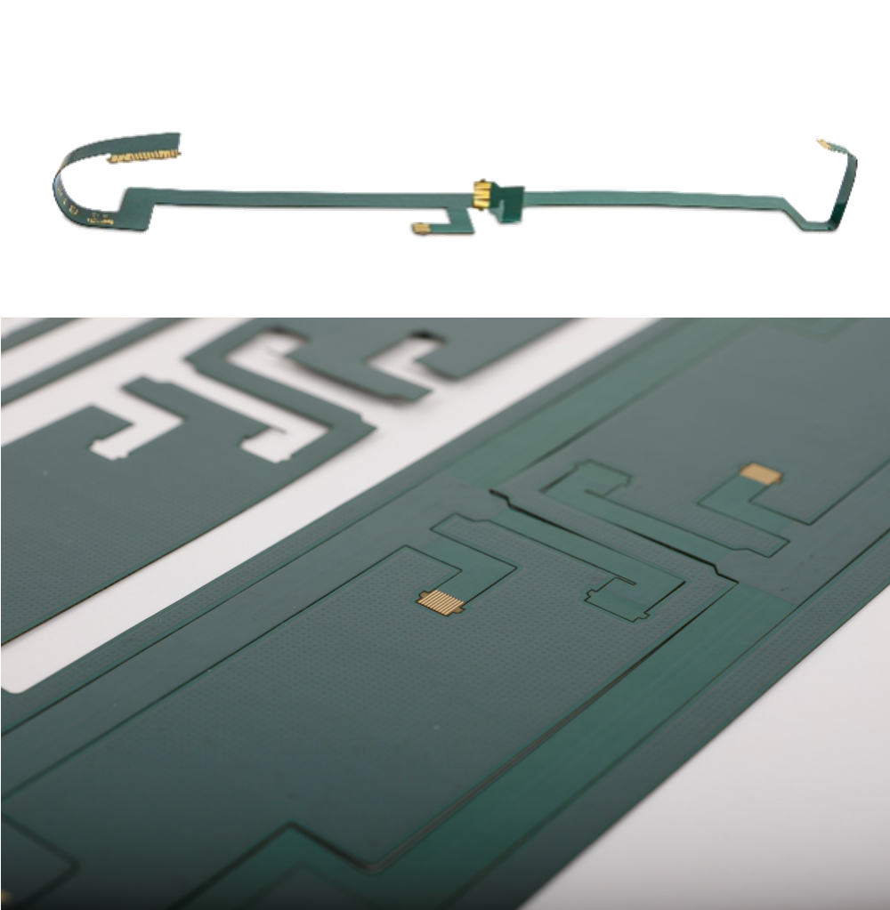 Collage of complete SLIM.flex circuit board and detail of a SLIM.flex circuit board in the delivery panel