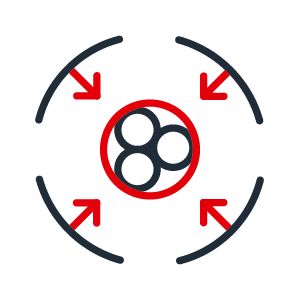 ICS Icon Cable Cross ePDM Icon with symbols