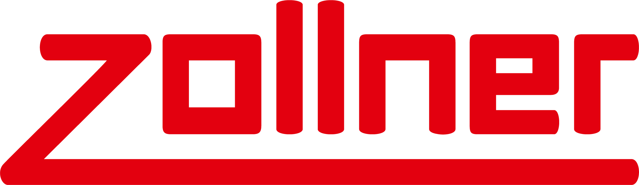Roter Schriftzug der Firma Zollner