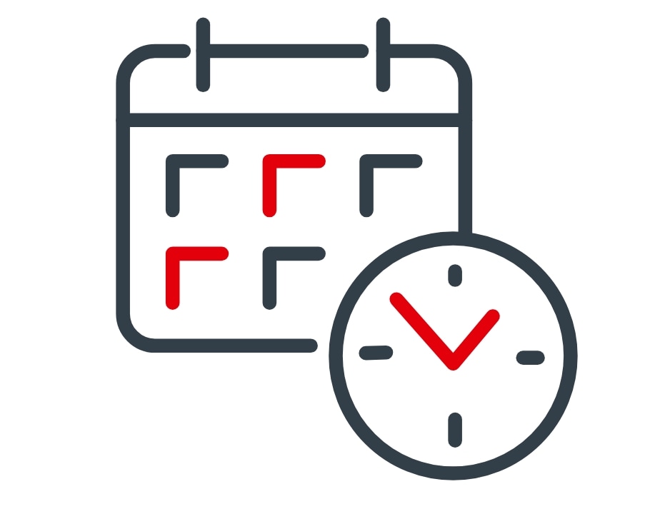 Icon calendar and clock